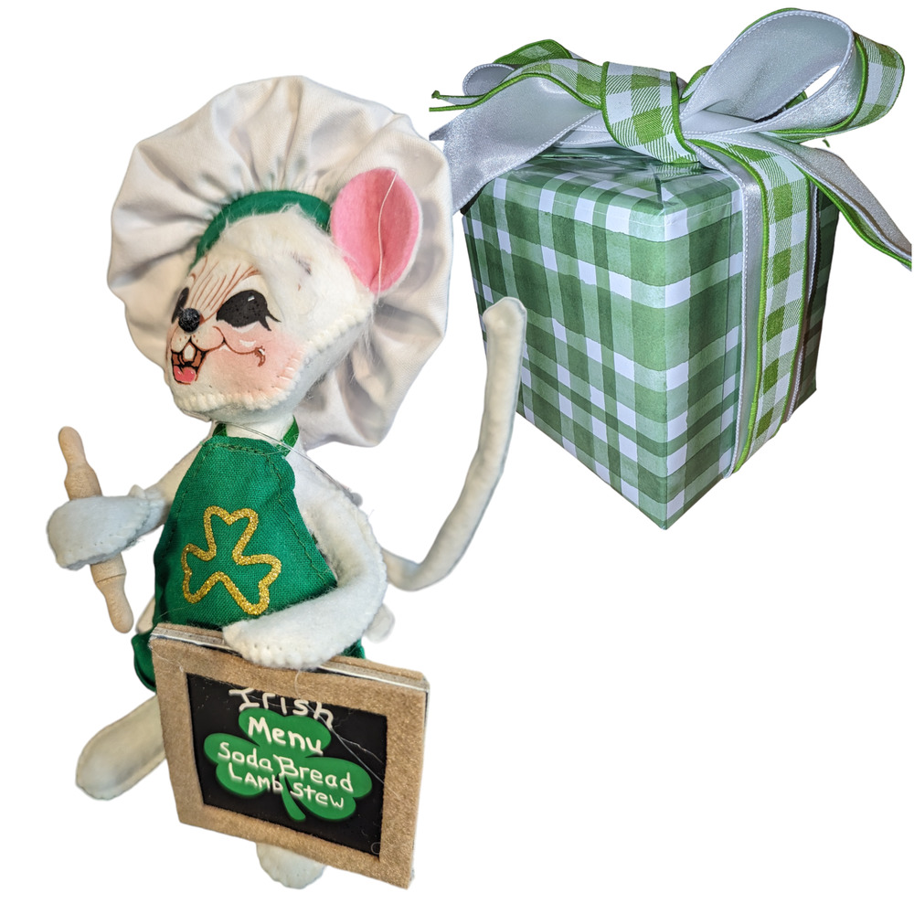 Annalee Saint Patrick's Day 6in Irish Chef Mouse - Gift Wrapped!